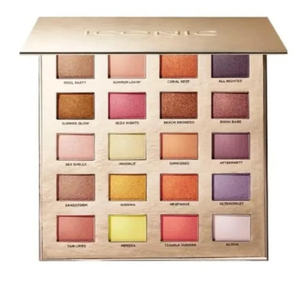 ICONIC London Eyeshadow Palette — Gold, Pink, Orange, Purple, Yellow, Bronze